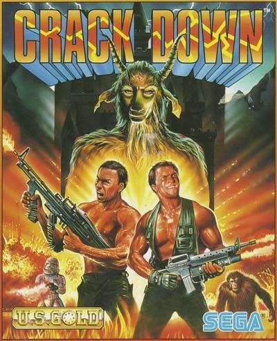 Crack Down box art for Sega Genesis